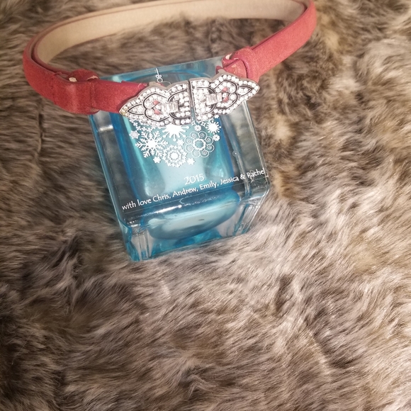 Ralph Lauren Suede and leather deep Coral FULLY adjustable belt - Picture 1 of 5